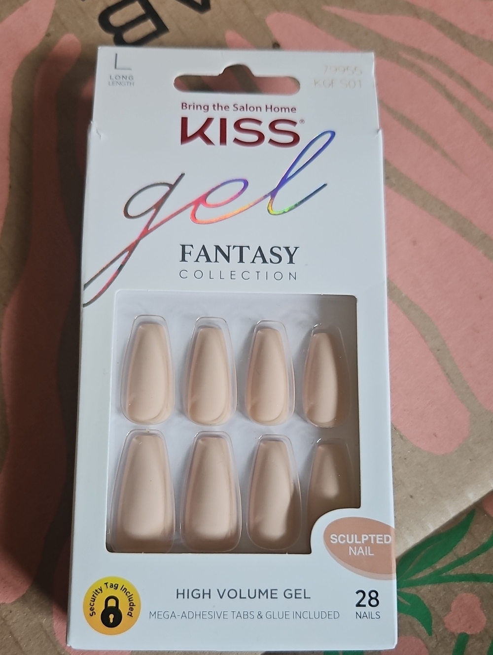 KISS Gel Fantasy Sculpted Press-On Nails - Nude Beige